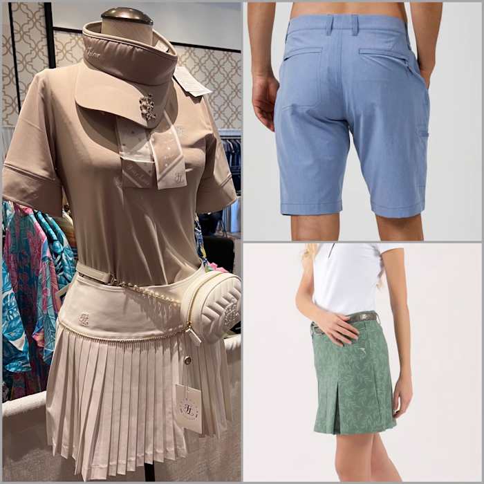 Clockwise: Fair Liar Golf Wear, 7 Diamonds, Chervo.